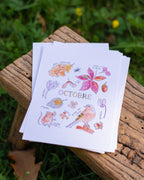 Octobre dans la nature - carte A6