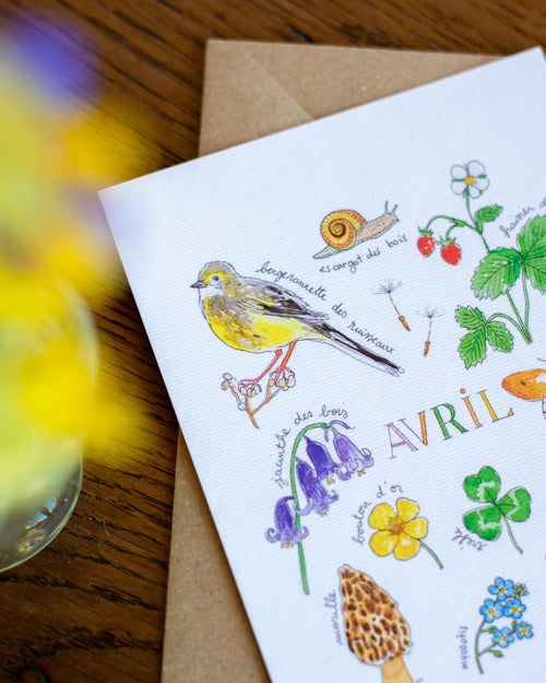 Avril dans la nature - carte A6