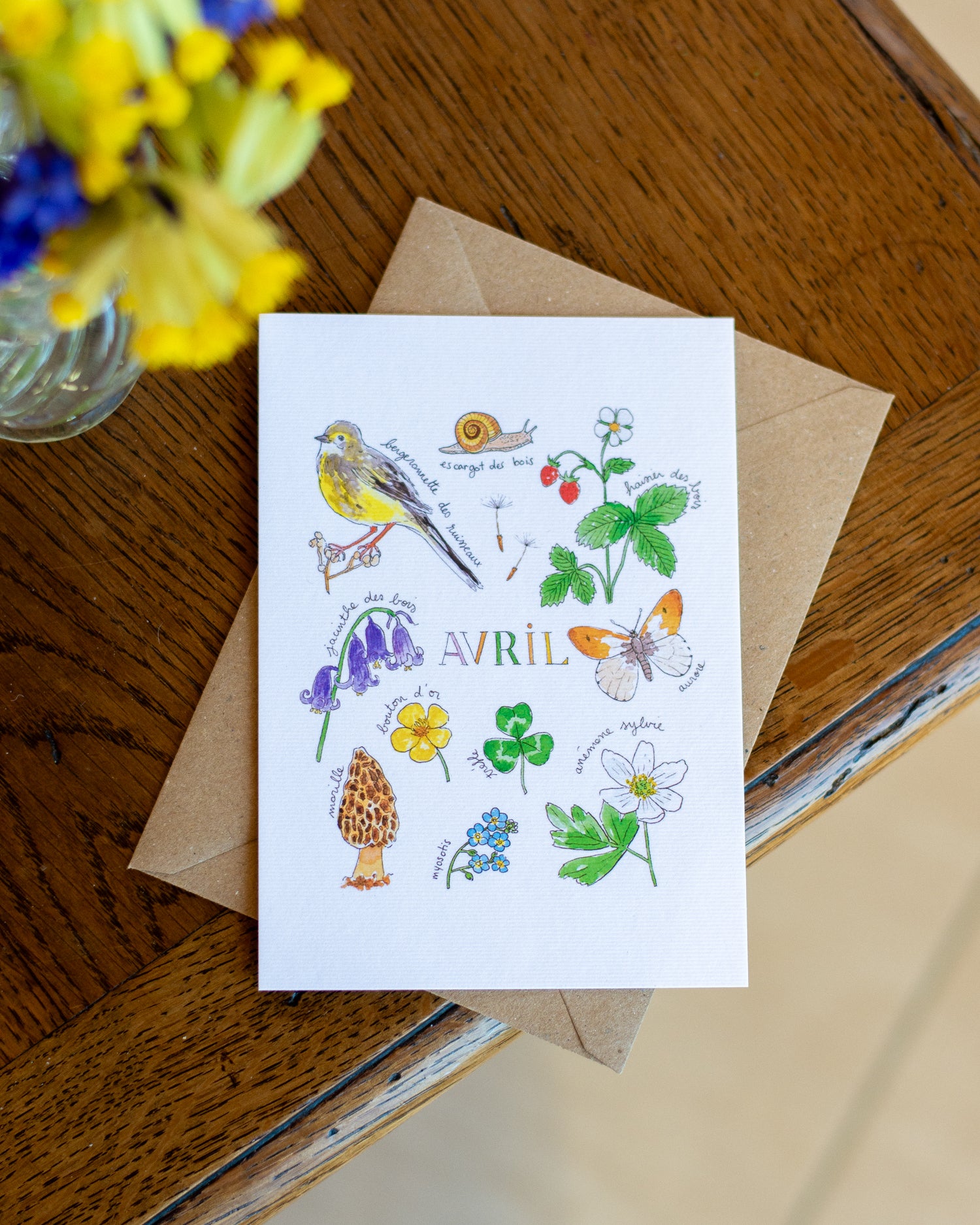 Avril dans la nature - carte A6